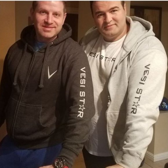 Vesi Star Cotton Hoodie, Zipper, Front Pockets - Picture 5 of 5